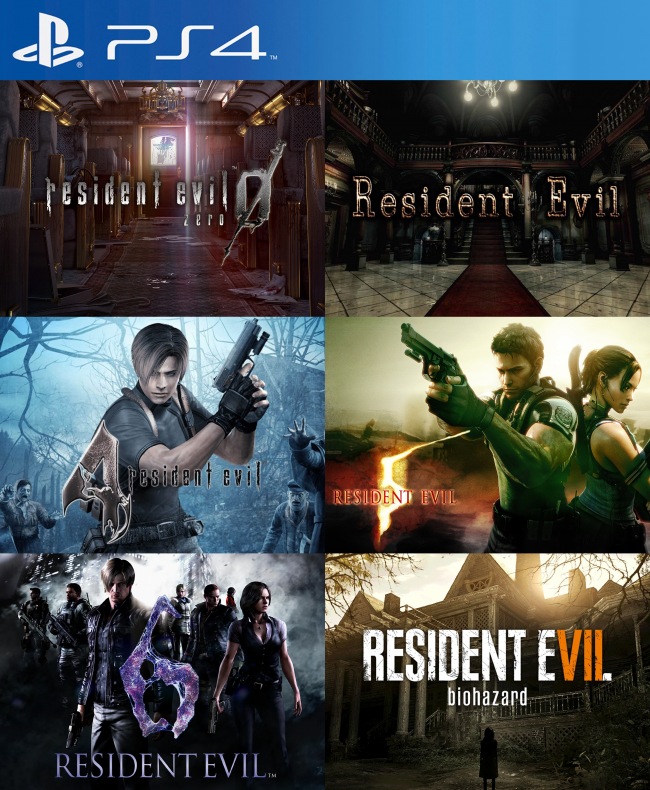 6 JUEGOS EN 1 MEGA PACK RESIDENT PS4, Juegos Digitales Brasil