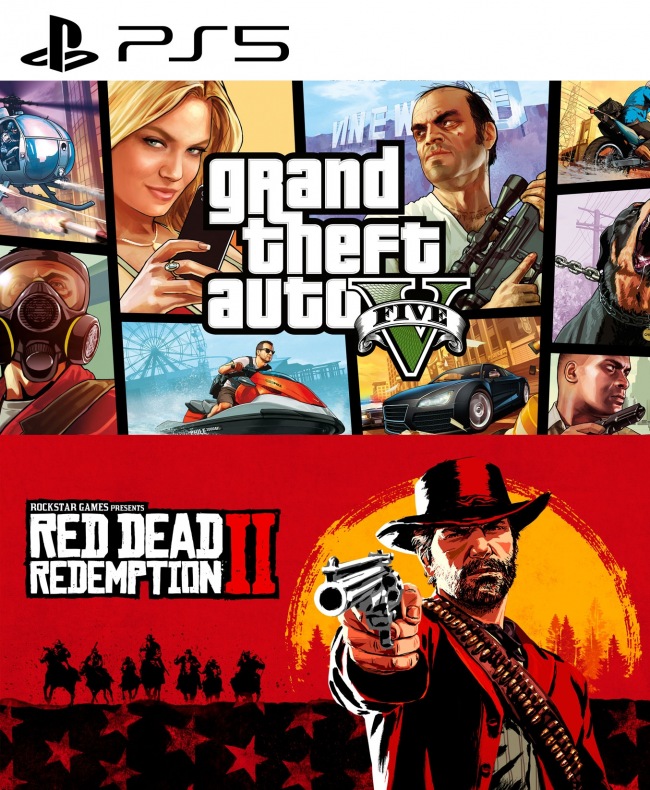 2 JUEGOS EN 1 Red Dead Redemption 2 MAS GTA V PS5, Juegos Digitales Brasil